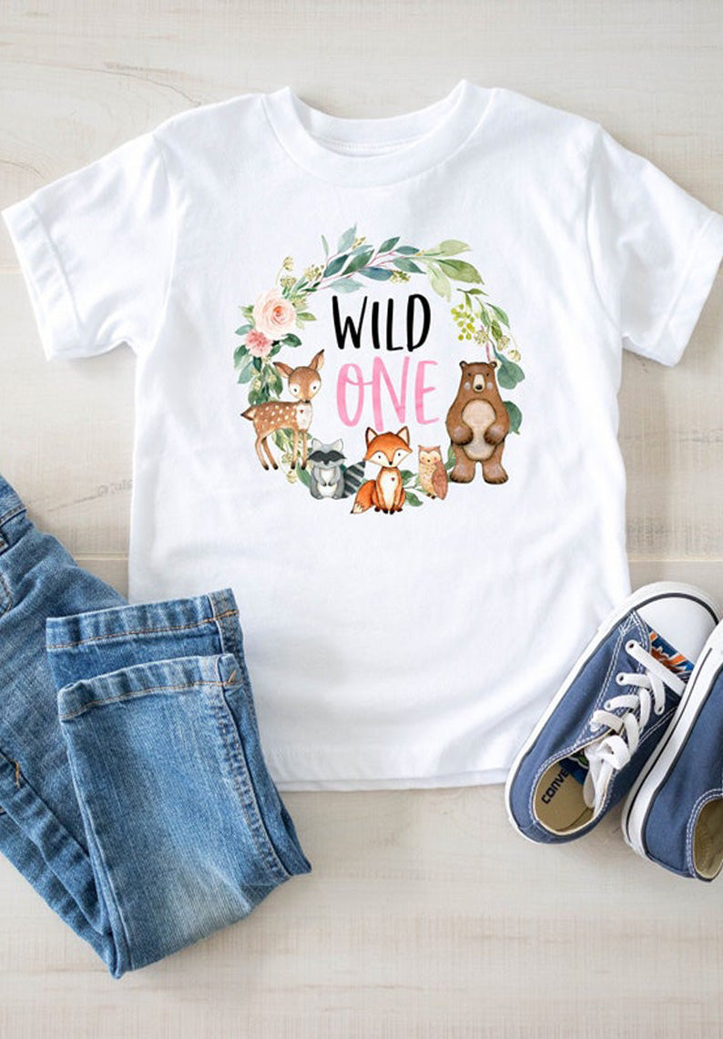 Wild one birthday shirt girl hotsell