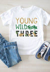 Young Wild And Three, Dinosaur birthday, Dinosaur, Wild and three, Three year old, Wild and free, Three birthday shirt, 3rd birthday shirt