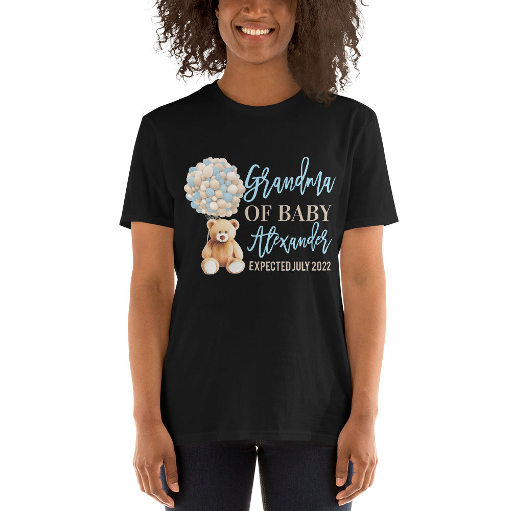 Baby Shower Teddy Bear Unisex T-Shirt, Grandma of baby, Boy Baby